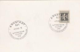 DDR Beleg Mit Sonderstempel Arnstadt 1966 Automatische Telefon Und Fernschreibzentralen - Frankeermachines (EMA)