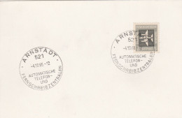 DDR Beleg Mit Sonderstempel Arnstadt 1966 Automatische Telefon Und Fernschreibzentralen - Franking Machines (EMA)