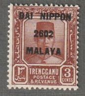 TRENGGANU - OCCUPATION JAPONAISE - N°24 ** (1942) "Dai Nippon 2602 Malaya" : 3c Brun - Japanse Bezetting