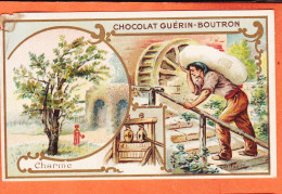24828 /⭐ Chromo Chocolat GUERIN-BOUTRON ◉ CHARME Bois Roue Moulin Et Chauffage ◉ PARIS Rue MAROC Poissonniere St-Sulpice - Guerin Boutron