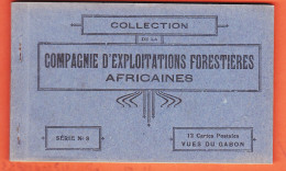 24588 / ♥️ OGOOUE Gabon ◉ Carnet 12 CP Série N° 8 ◉ Collection CEFA Compagnie ExploitationS Forestieres Africaines - Gabon