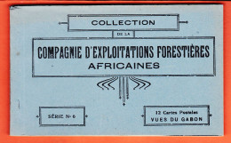 24586 / ♥️ N'GOUNIE Gabon ◉ Carnet 12 CP Série N° 6 ◉ Collection CEFA Compagnie ExploitationS Forestieres Africaines - Gabon