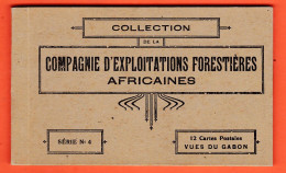 24584 / ♥️ PORT-GENTIL Gabon ◉ Carnet 12 CP Série N° 4 ◉ Collection CEFA Compagnie ExploitationS Forestieres Africaines - Gabon