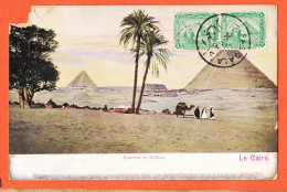 24582 / ⭐ ◉ LE CAIRE Egypt ◉ Pyramide CHEFREN 1907 à Melle N°1 LETELLIER Alger ◉ Cartosport Max RUDMANN 257 LE CAIRE  - Cairo