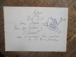 André Albert Marie Dunoyer De Segonzac AUTOGRAPHE SUR DESSIN DE SA MAIN - Pintores Y Escultores