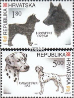 Kroatien 583-584 (kompl.Ausg.) Postfrisch 2001 Einheimische Hunderassen - Croatia