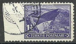 Turkey; 1943 Ataturk-Inonu Issue Stamp 1 1/2 K. ERROR "Imperforate Edge" - Oblitérés