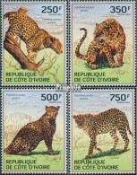 Elfenbeinküste 1594-1597 (kompl.Ausg.) Postfrisch 2014 Nordafrikanischer Leopard - Côte D'Ivoire (1960-...)