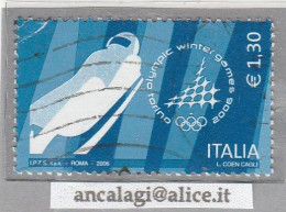 USATI ITALIA 2006 - Ref.0990D "GIOCHI OLIMPICI INVERNALI, TORINO" 1 Val. € 1,30  - - 2001-10: Usati