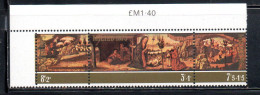 MALTA 1975 CHRISTMAS NATALE NOEL WEIHNACHTEN NAVIDAD NATAL STRIP COMPLETE SET STRISCIA SERIE COMPLETA MNH - Malta