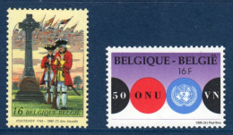 Belgique België, **, Yv 2599, 2600, Mi 2652, 2653, SG 3266, 3267, - Ungebraucht