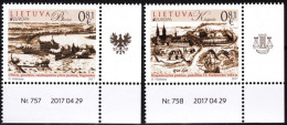 LITHUANIA 2017 EUROPA: Castles. Architecture. Paintings. Requisites CORNER MNH - 2017