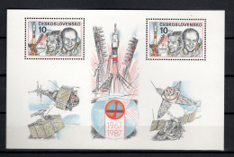 Czechoslovakia 1987 Space, Interkosmos S/s MNH - Europa