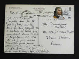 GRANDE BRETAGNE ROYAUME UNI UNITED KINGDOM AVEC YT 1048 AMIRAL BLAKE - CANTERBURY CATHEDRAL - Storia Postale