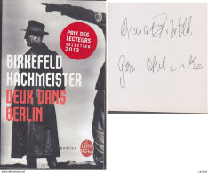 C1  BIRKEFELD / HACHMEISTER - DEUX DANS BERLIN Envoi DEDICACE Signed ALLEMAGNE Port Inclus France - Livres Dédicacés