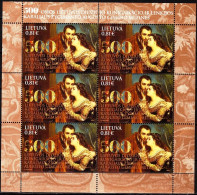 LITHUANIA 2020-09 King Sigismund II - 500. Painting. Joint Poland. MINI-SHEET, MNH - Emissioni Congiunte