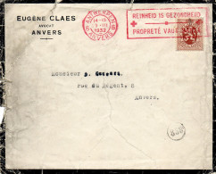 BELGIQUE.1932."PROPRETE VAUT SANTE".FLAMME BILINGUE.CROIX-ROUGE. - Red Cross