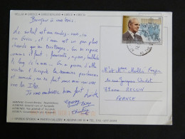 GRECE GREECE HELLAS AVEC YT 1990 PRESIDENT CONSTANTIN KARAMANLIS - ATHENES ACROPOLE - Cartas & Documentos