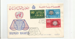 EGYPT , HUMAN RIGHTS , FIRST DAY OF ISSUE - Cartas & Documentos