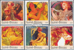 Guinea-Bissau 2555-2560 (kompl. Ausgabe) Postfrisch 2003 Gemälde Von Mucha - Guinée-Bissau