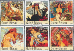 Guinea-Bissau 2549-2554 (kompl. Ausgabe) Postfrisch 2003 Gemälde Von Mucha - Guinée-Bissau
