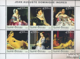 Guinea-Bissau 2543-2548 Kleinbogen (kompl. Ausgabe) Postfrisch 2003 Gemälde Von Ingres - Guinée-Bissau