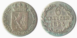 Herzogtum Nassau 6 Kreuzer Silber Münze 1825 Wilhelm 1816-1839   (156 - Monedas Pequeñas & Otras Subdivisiones