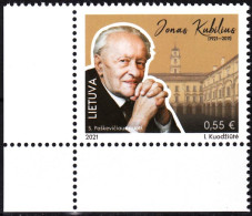 LITHUANIA 2021-10 Famous People, Science. Kubilius - 100. Mathematics. CORNER, MNH - Other & Unclassified