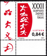 LITHUANIA 2021-11 Summer Olympic Games Tokyo-2020. CORNER, MNH - Sommer 2020: Tokio