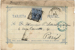 PP15 - ESPAGNE EP CP GRANADA / PARIS 5/7/1878 - 1850-1931