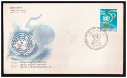SRI LANKA FDC 1995 UNITED NATIONS ORGANIZATION STAIN COVER - Sri Lanka (Ceylon) (1948-...)