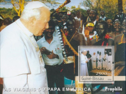 Guinea-Bissau Block 441 (kompl. Ausgabe) Postfrisch 2003 Papstreisen In Afrika - Guinée-Bissau