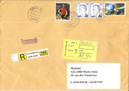 M161 - LUXEMBOURG - LETTRE RECOMMANDEE DE OBERCORN DU 20/12/02 POUR ESCH SUR ALZETTE - Storia Postale