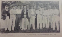 1898 LE CRICKET - LE CHAMPION DE FRANCE " ALBION CRIKCET CLUB " - VIE AU GRAND AIR - Tijdschriften - Voor 1900