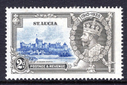 St Lucia 1935 KGV Silver Jubilee - 2d Value HM (SG 110) - St.Lucia (...-1978)