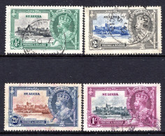 St Lucia 1935 KGV Silver Jubilee Set Used (SG 109-112) - St.Lucia (...-1978)