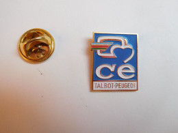 Beau Pin's , Auto Peugeot  , CE Talbot Peugeot , Poissy , Signé Eurograph - Peugeot