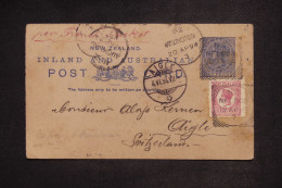 NOUVELLE ZELANDE - Entier Avec Complément > La Suisse - 1894 - A 2867 - Enteros Postales