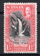 St Lucia 1936 KGV Pictorials - P.14 - 1½d Ventine Falls HM (SG 115) - St.Lucia (...-1978)