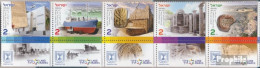 Israel 2394-2398 Fünferstreifen (kompl.Ausg.) Mit Tab Postfrisch 2014 Sehenswürdigkeiten - Unused Stamps (with Tabs)