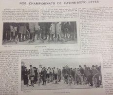 1898 LES CHAMPIONNATS DE PATINS-BICYCLETTES LONGCHAMP - LA VIE AU GRAND AIR - 1900 - 1949