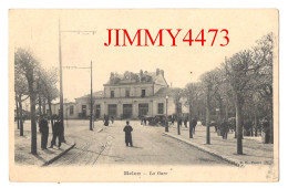 CPA - MELUN - La Gare ( Place Bien Animée ) Edit. B. F., Paris - Chicorée LA FRANCAISE - Melun