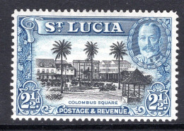 St Lucia 1936 KGV Pictorials - P.14 - 2½d Columbus Square HM (SG 117) - St.Lucia (...-1978)