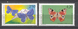 Andorra -Franc 1993 Mariposas. Y=432-33 E=453-54 (**) - Vlinders