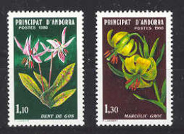 Andorra -Franc 1980 Flores Y=286-87 E=307-08 (**) - Unused Stamps