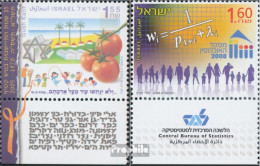 Israel 2000,2019 Mit Tab (kompl.Ausg.) Postfrisch 2008 Israelische Siedlung, Volkszählung - Neufs (avec Tabs)