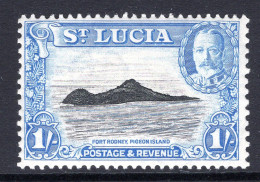 St Lucia 1936 KGV Pictorials - P.14 - 1/- Fort Rodney, Pigeon Island HM (SG 121) - Ste Lucie (...-1978)