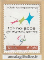 USATI ITALIA 2006 - Ref.0996A "GIOCHI PARALIMPICI" 1 Val. - - 2001-10: Usati