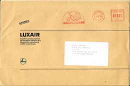 M156 - LUXEMBOURG - LETTRE DE LUXEMBOURG DU 06/10/89 - VACANCES LUXAIR - IMPRIMES - Máquinas Franqueo (EMA)