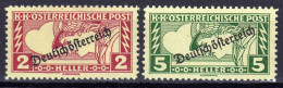 Österreich 1919 Mi 252-253 A, Zähnung 12 1/2 */** [200424XIV] - Neufs